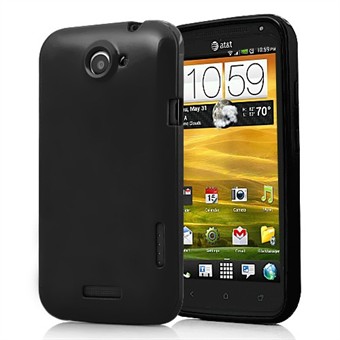 HTC ONE X - Siliconen Cover (Zwart)