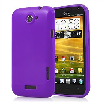 HTC ONE X - Siliconen Cover (Paars)