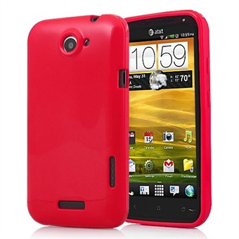 HTC ONE X - Siliconen Cover (Rood)