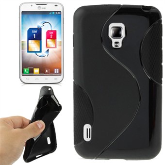 S-Line Siliconen Cover LG Optimus L7 2 Dual (Zwart)