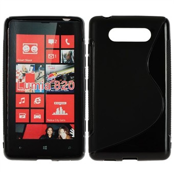 S-Line siliconen hoes - Lumia 820 (zwart)