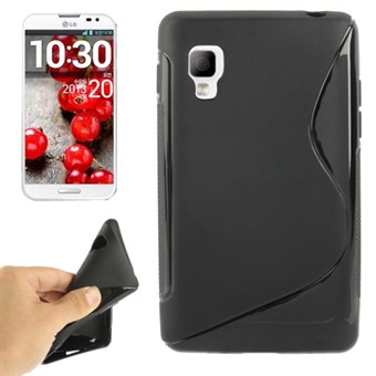 S-Line Siliconen Cover LG Optimus LF 2 (Zwart)