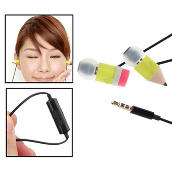 Magic Pencil-oortelefoon met microfoon (geel)