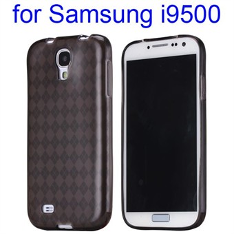 PRIJSOORLOG - Siliconen geblokte hoes S4 (zwart)