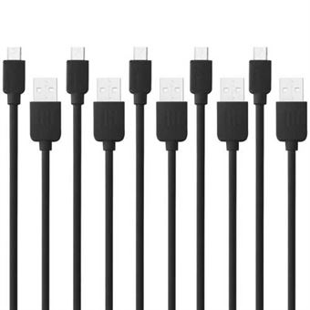 HAWEEL 5 stuks Micro USB kabels - Zwart