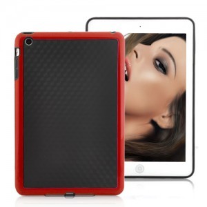 Zwarte voorkant iPad Mini 1 (rood)