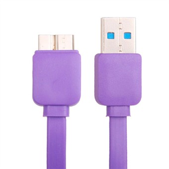 Platte USB 3.0 oplaad/sync kabel 1M (Paars)