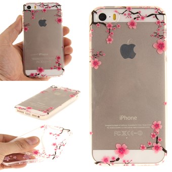 Modern art siliconen hoesje voor iPhone 5 / iPhone 5S / iPhone SE 2013 - Flower Tree
