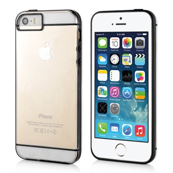 Statement plastic & siliconen hoesje voor iPhone 5 / iPhone 5S / iPhone SE 2013 - Zwart