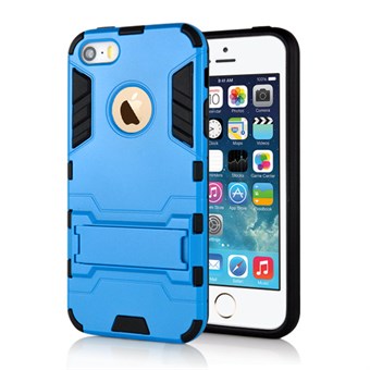 Cave harde plastic en TPU hoes voor iPhone 5 / iPhone 5S / iPhone SE 2013 - Blauw
