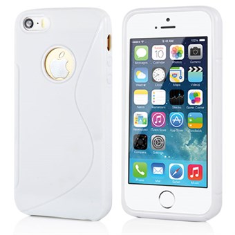 S-Line siliconen hoesje voor iPhone 5 / iPhone 5S / iPhone SE 2013 - Wit