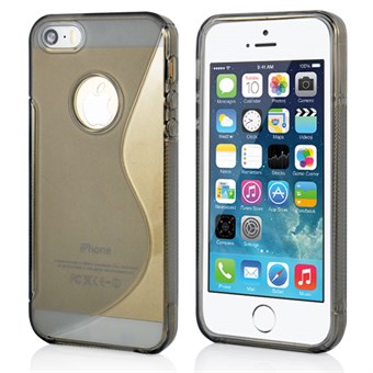 S-Line siliconen hoesje voor iPhone 5 / iPhone 5S / iPhone SE 2013 - Transparant Zwart