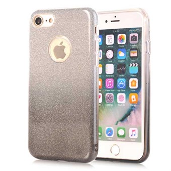 Party Silicone/Plastic Cover voor iPhone 7 - Zwart/Zilver