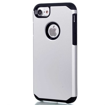 Eenvoudige plastic/siliconen hoes voor iPhone 7 / iPhone 8 - Zilver