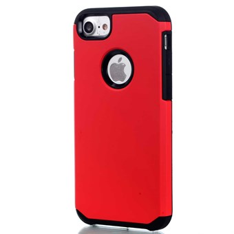 Eenvoudige plastic/siliconen hoes voor iPhone 7 / iPhone 8 - Rood