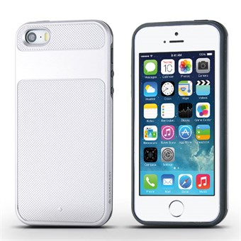 Caseology plastic en siliconen hoesje voor iPhone 5 / iPhone 5S / iPhone SE 2013 - Zilver