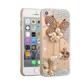 Luxuz Bling bling hoes iPhone 5 / iPhone 5S / iPhone SE 2013 - Parelvlinder