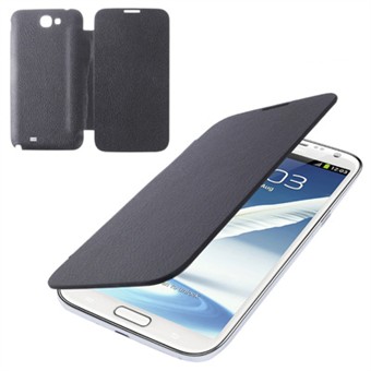 Voor- en achterkant Galaxy Note 2 cover (zwart)