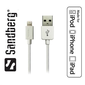Lightning-USB-kabel voor iPhone / iPad - van Sandberg
