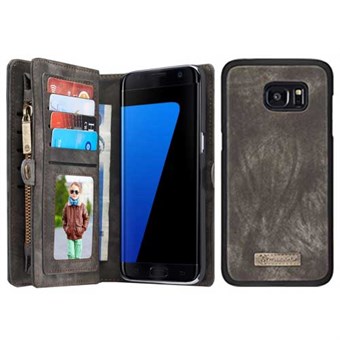CaseMe Flap Wallet voor Samsung Galaxy S7 Edge - Zwart