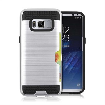 Cool slide Cover in TPU en plastic voor Samsung Galaxy S8 - Zilver