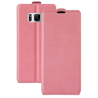 Verticale Flip Case in PU Leer en TPU voor Samsung Galaxy S8 Plus - Roze