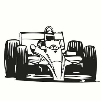 TipTop Muurstickers Formula Car Design 