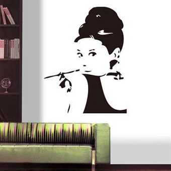 TipTop Muurstickers Elegante Audrey Hepburn Patroon Muurschildering