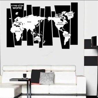 TipTop Muurstickers Cool Wereldkaart Patroon Verwijderbaar 