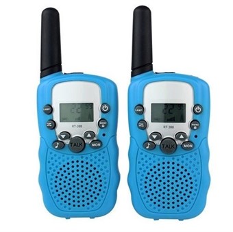 Walkie Talkie bereik 2,5 km (2 stuks) - Blauw