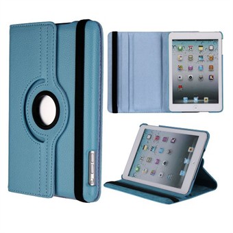 Denemarken\'s goedkoopste 360 roterende hoes voor iPad 2 / iPad 3 / iPad 4 - (Lichtblauw)