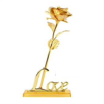 Gouden roos met Love