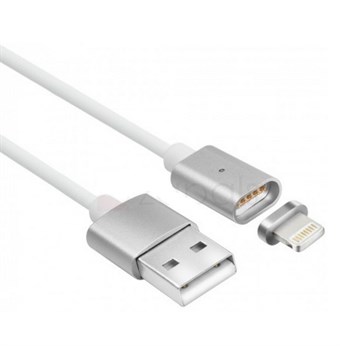 Magnetische Lightning-naar-USB-kabel voor iPhone - Zilver