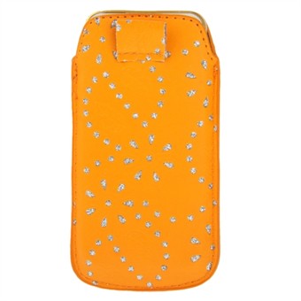 Pull Tab Case - Oranje (bling editie) iPhone 5 / iPhone 5S / iPhone SE 2013