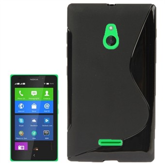 S-Line Siliconen Cover - Nokia XL (zwart)