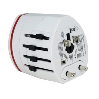 World Travel Power Adapter / Converter met dubbele USB-poort / US-UK-AU-EU
