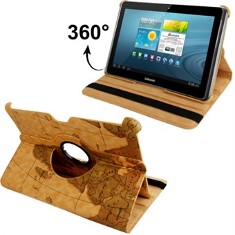 Wereldkaart Draaibaar tabblad 2/3 10.1 (Bruin)