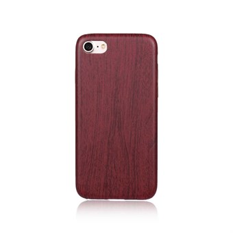 Leather Look Silicone Cover voor iPhone 7 / iPhone 8 - Bordeaux