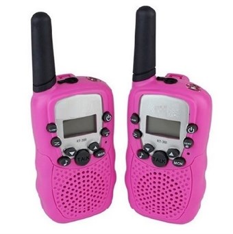 Walkie Talkie bereik 2,5 km (2 stuks) - Roze