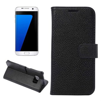 Magneet hoesje Galaxy S7 Edge hoesje (zwart)