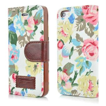 Flower Premium Hoesje voor iPhone 5 / iPhone 5S / iPhone SE 2013- Wit