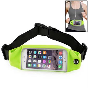 Waterbestendige buiktas voor smartphone 4.7" - Geel/groen