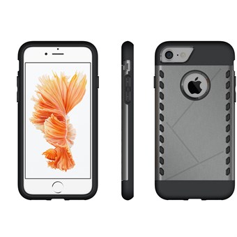 Exclusieve siliconen/plastic hoes voor iPhone 7 / iPhone 8 - Grijs
