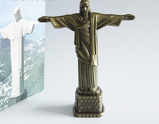 Jezus - Christus de Verlosser - Rio de Janeiro Brazilië - 18,5 cm - Decoratief figuur