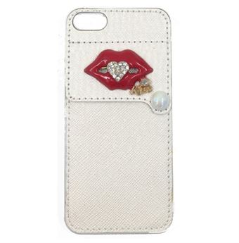 Kiss Look hoes met creditcard iPhone 5 / iPhone 5S / iPhone SE 2013 (Wit)