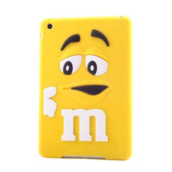 M&M 3D Rubberen hoes voor iPad Mini 1/2/3 - Geel