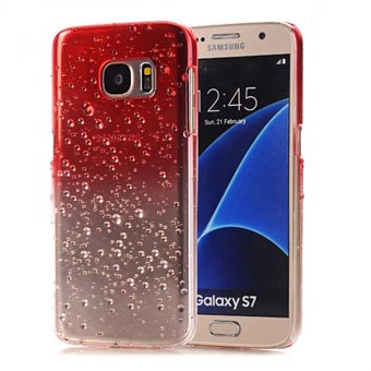 Trendy waterdruppelhoes voor Galaxy S7 rood