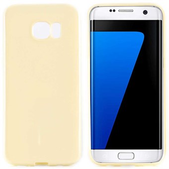 Klassieke siliconen hoes Galaxy S7 (lichtgeel)