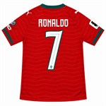 Kinderen Cristiano Ronaldo Nationaal Elftal Nr. 7 Voetbaltenue – Shirt en Short – maat 116–122 cm, 6–7 jaar