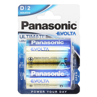 Panasonic Evolta D batterijen - 2 stuks